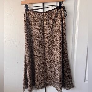 Ideology Brown Patterned A-Line Skirt
